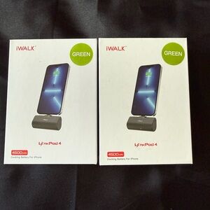 New 2 Pack iWALK LinkPod 4 Docking Battery iPhone iPad anything Lightening Plug